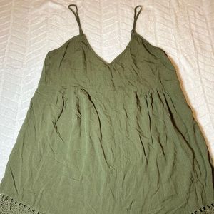 Olive Green romper with lace detailing